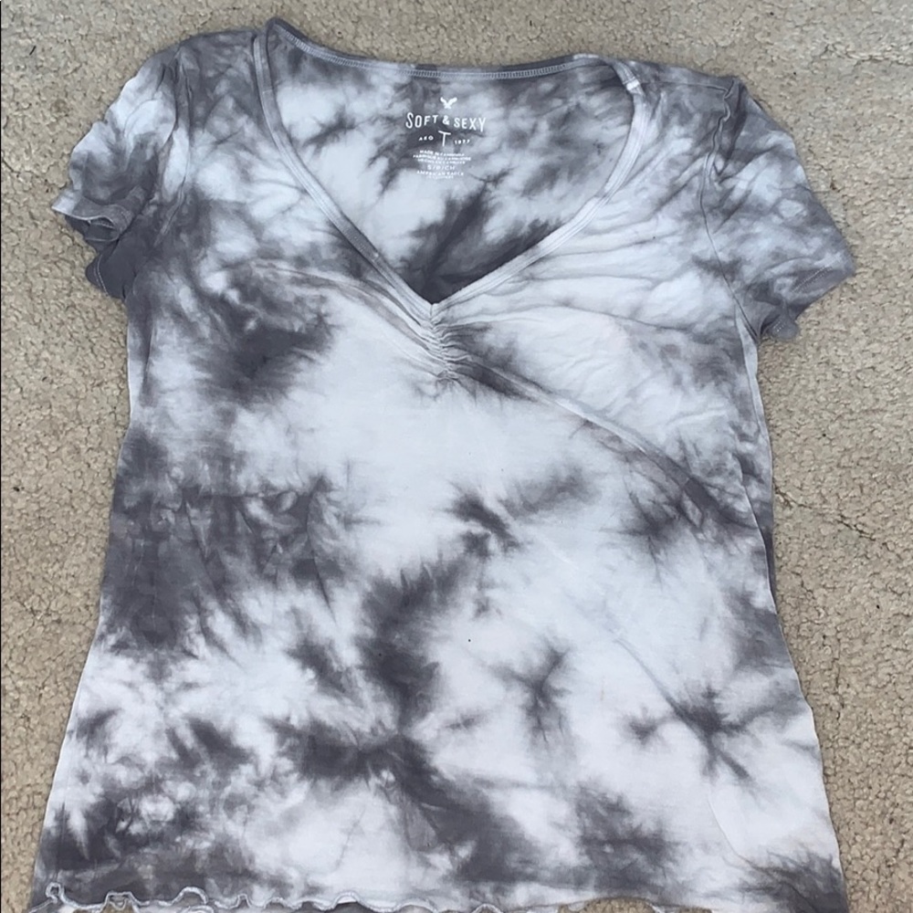 Tie dye American eagle t shirt